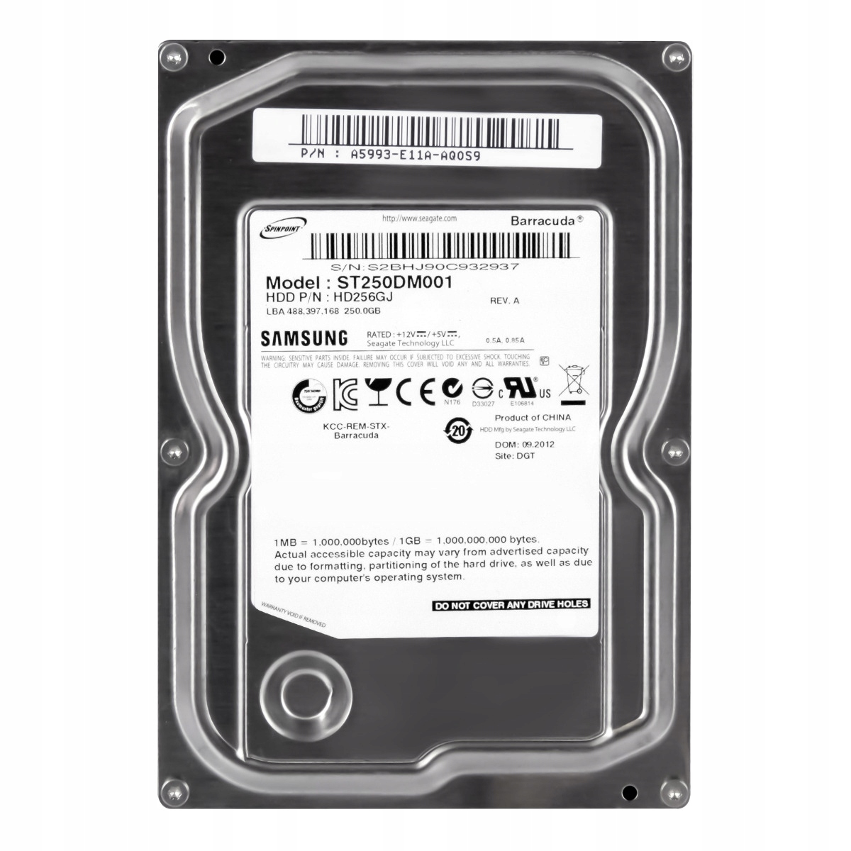 Samsung 250GB 7.2K 16MB Sata II 3.5'' ST250DM001 HD253GJ