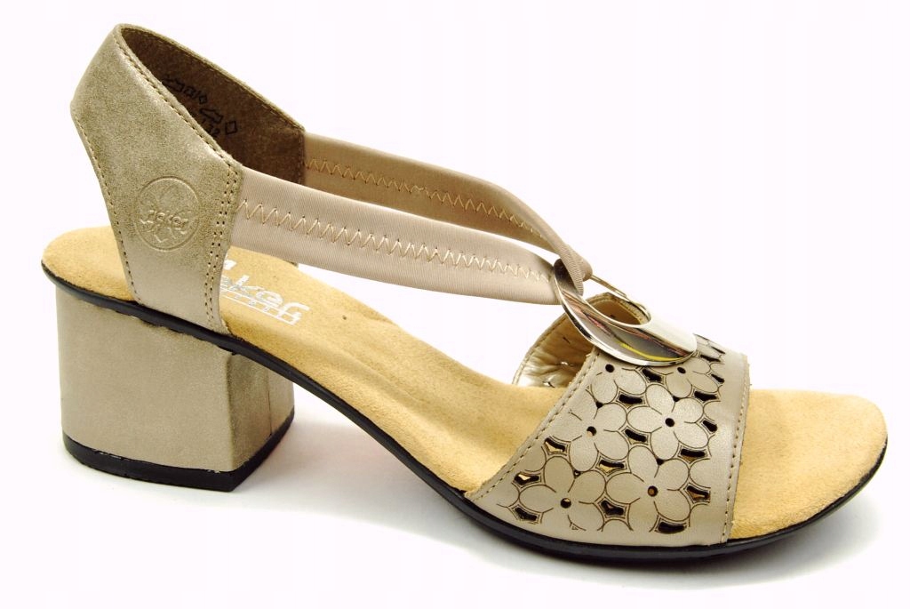 

Rieker 64677 Sandały beżowe niskie eleganckie r 37