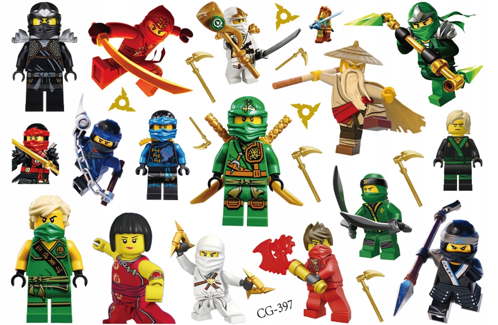 

Tatuaże zmywalne dla dzieci Lego Ninjago CG397