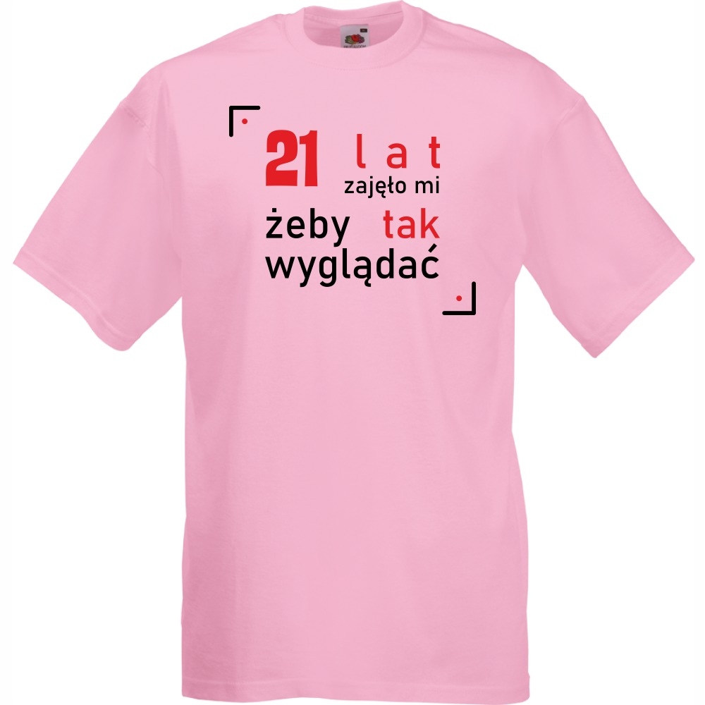 

Koszulka 21 lat urodziny XXL różowa