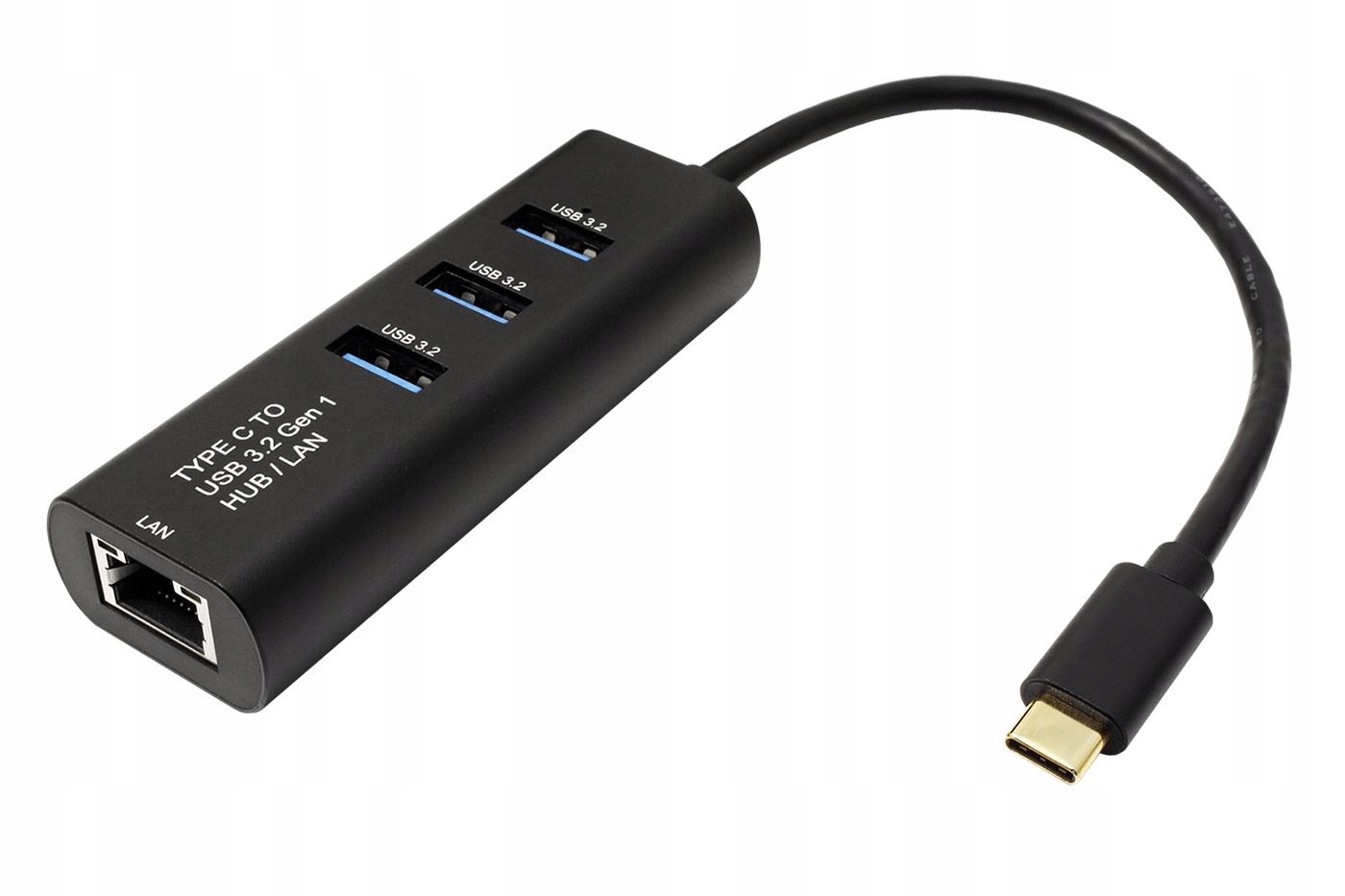Standard Multiport adaptér Usb 5Gbps,USB C(M)-> 1Gb Lan+ Hub 3x USB3.0 A(f)