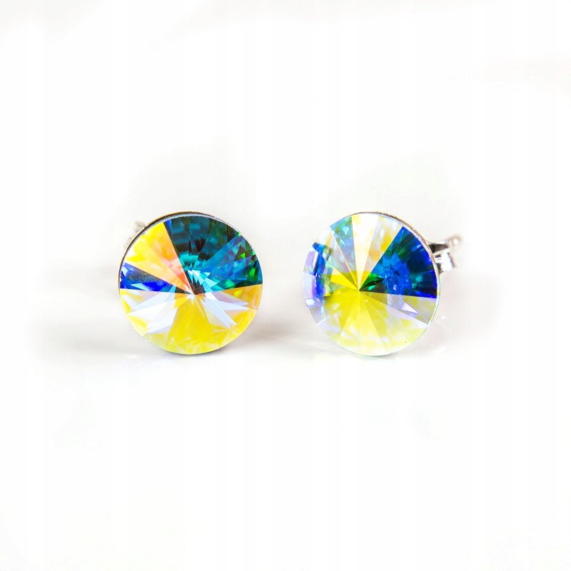 

Srebrne Kolczyki 925 z kr. Swarovski Rivoli 6 Cabf