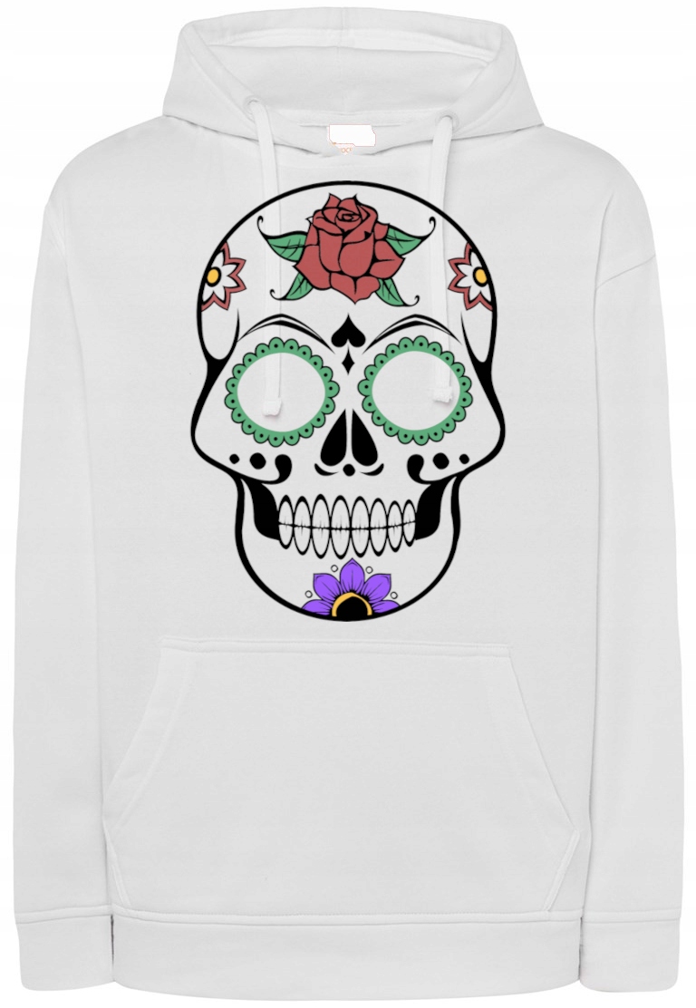 Mikina s pěkným potiskem, barevná Lebka vel. S