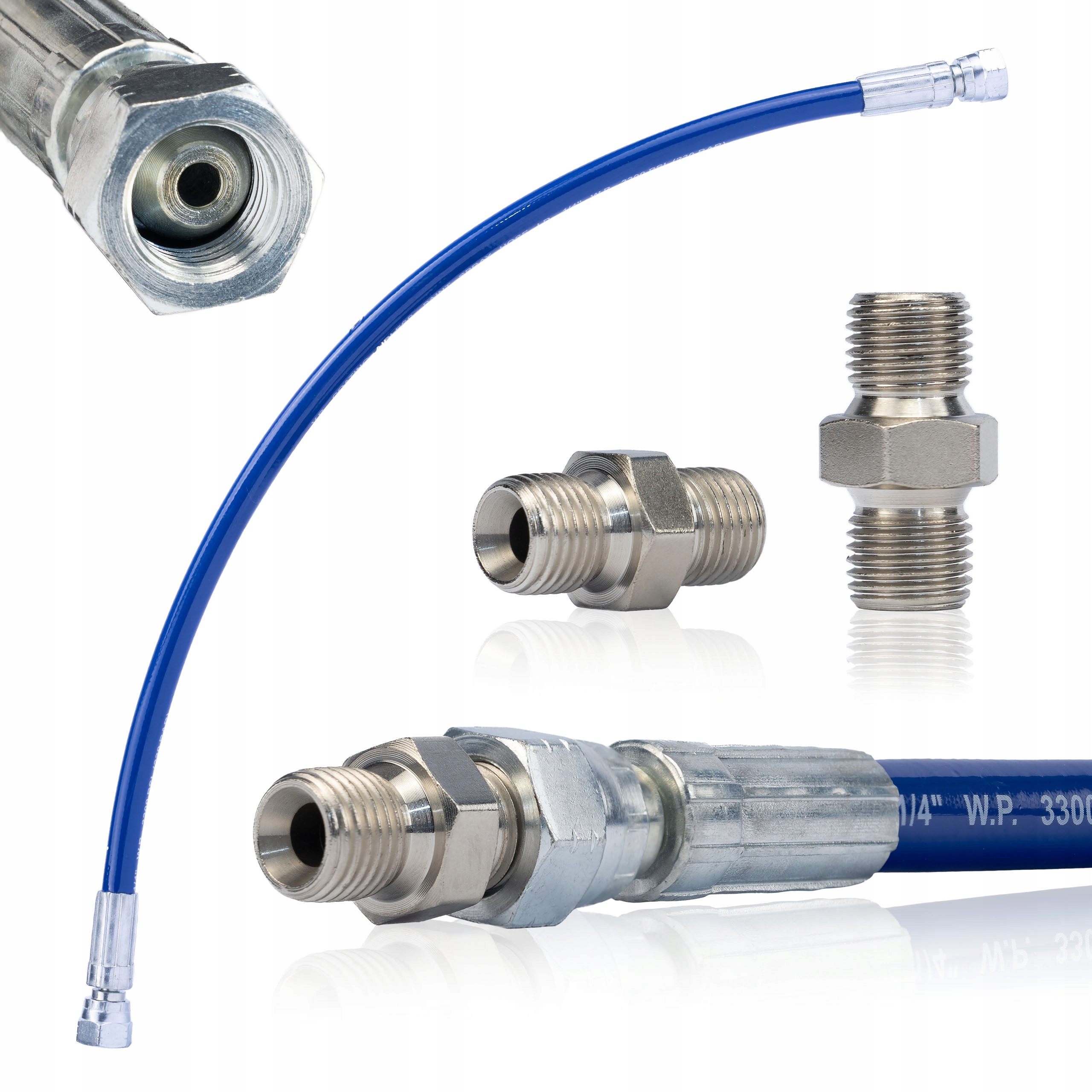 WĄŻ MALARSKI PEJCZ BICZ 50CM 0,5M ZŁĄCZKA 1/4" HQ DO AGREGATU MALARSKIEGO