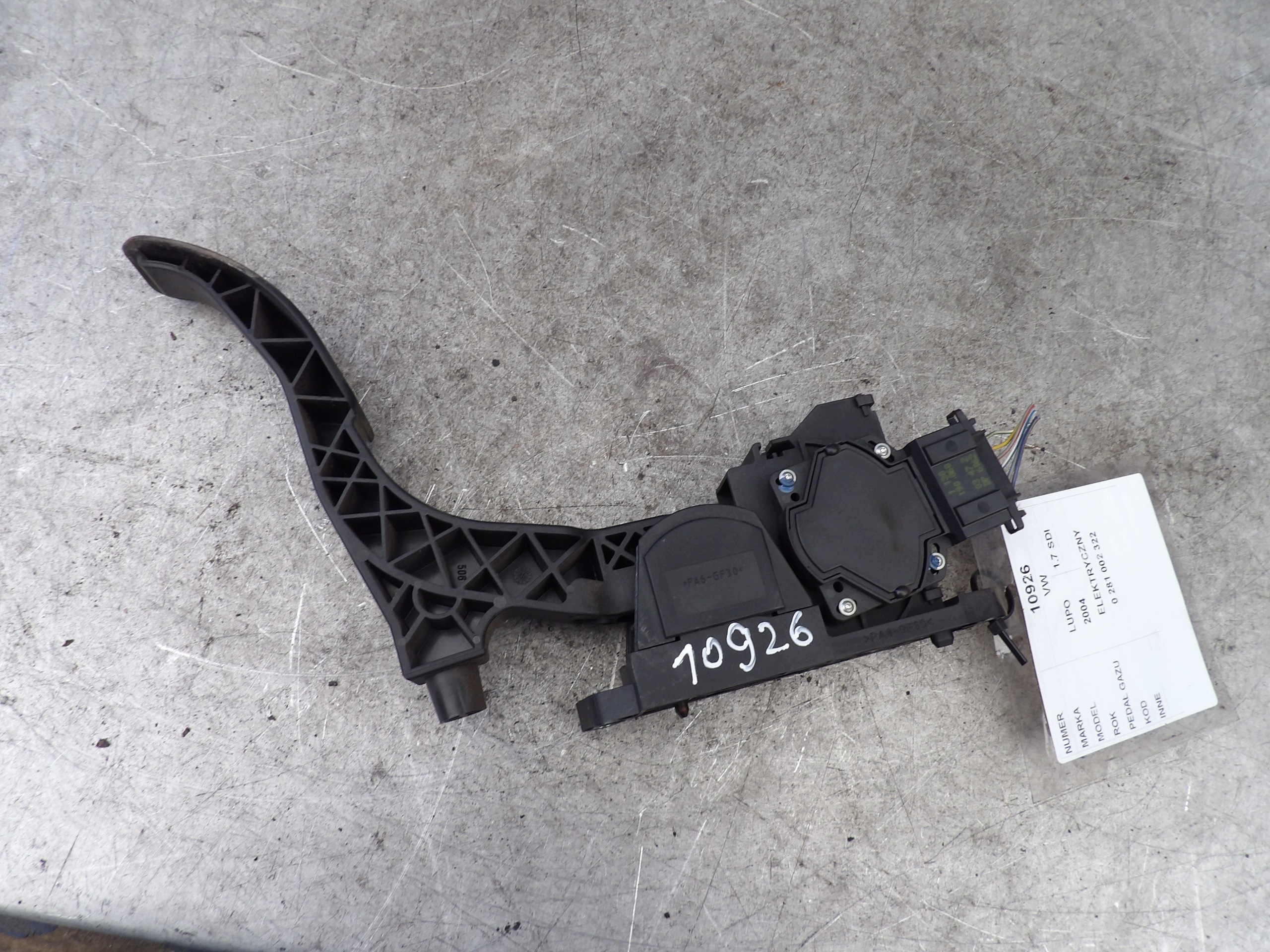 VW LIPO 1.7SDI accelerator pedal 0281002322
