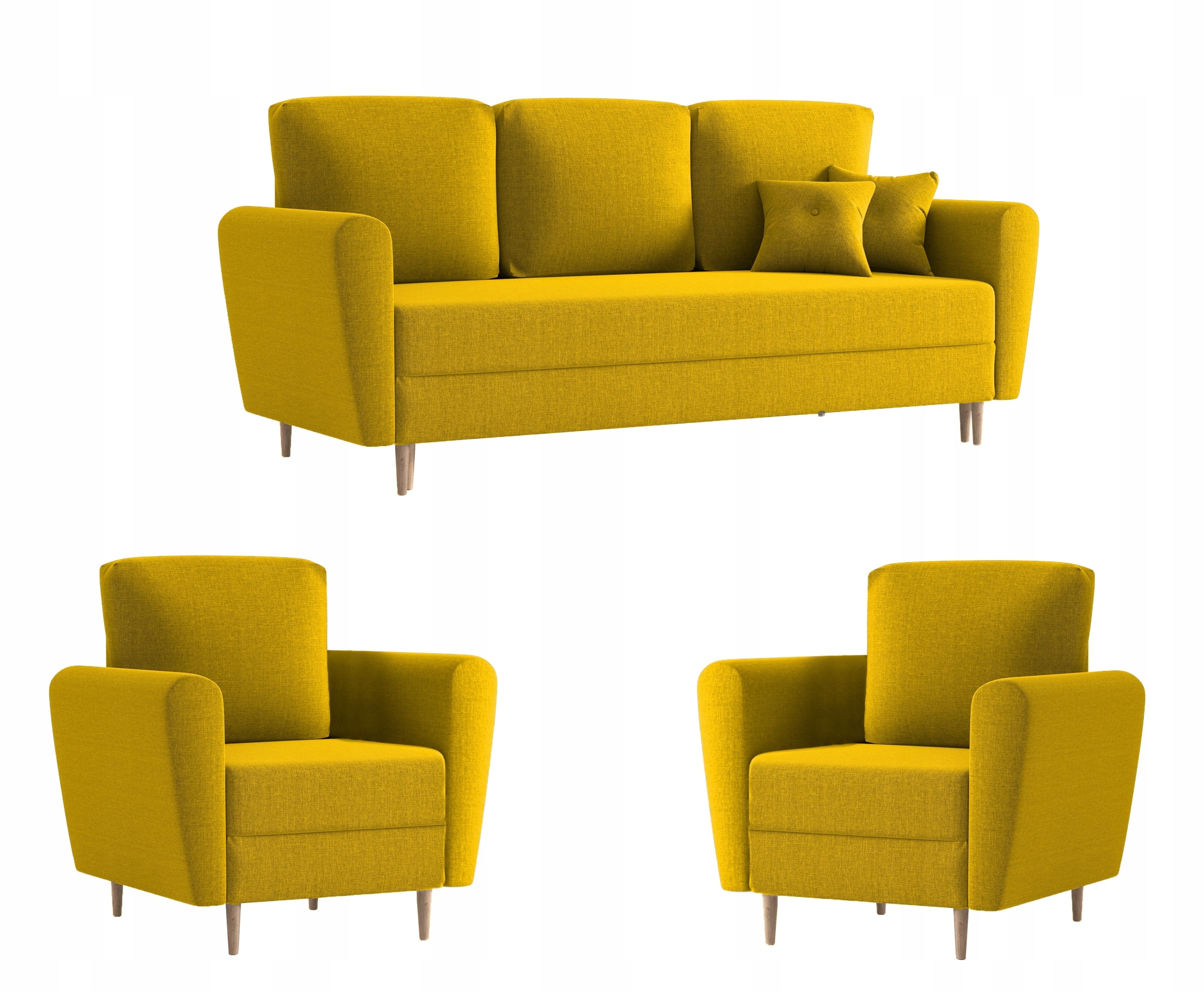 Komplet wypoczynkowy LUIS 3+1+1 kanapa fotel Kolor korpusu inny kolor