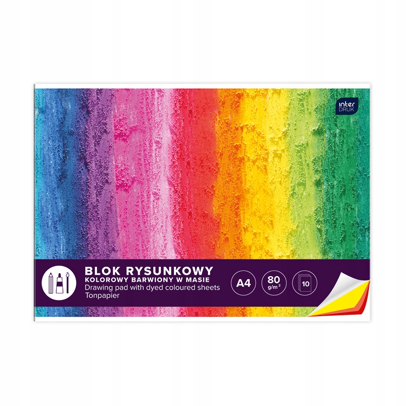 

Blok Rysunkowy Kolorowy A4 10 Kartek 80g/m2