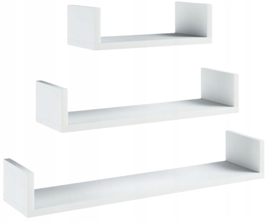

Półka wisząca EX3 Mała biała zestaw 3szt. półek