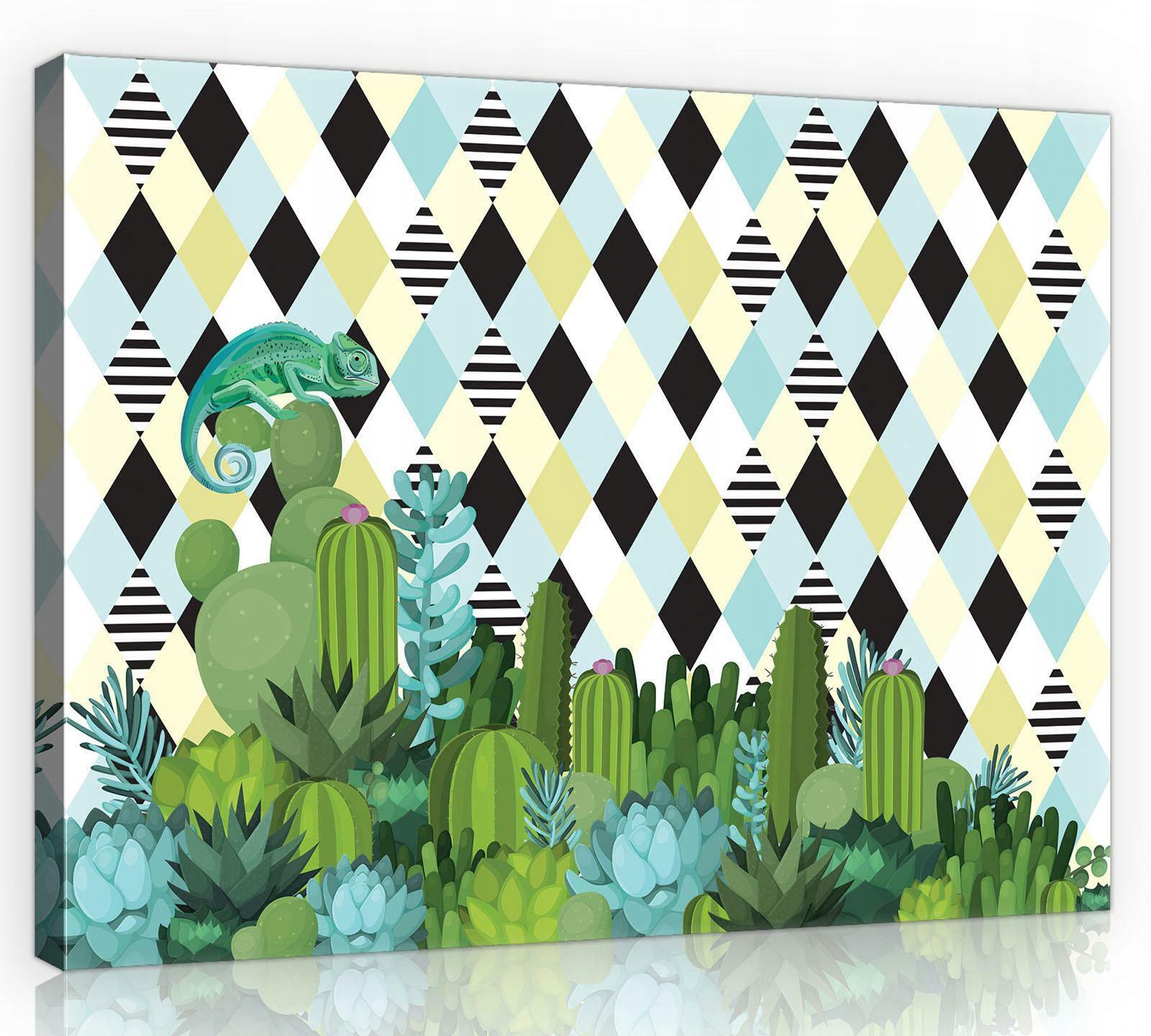 Obraz Na Plátně Canvas 100x75 Kameleon Kaktus