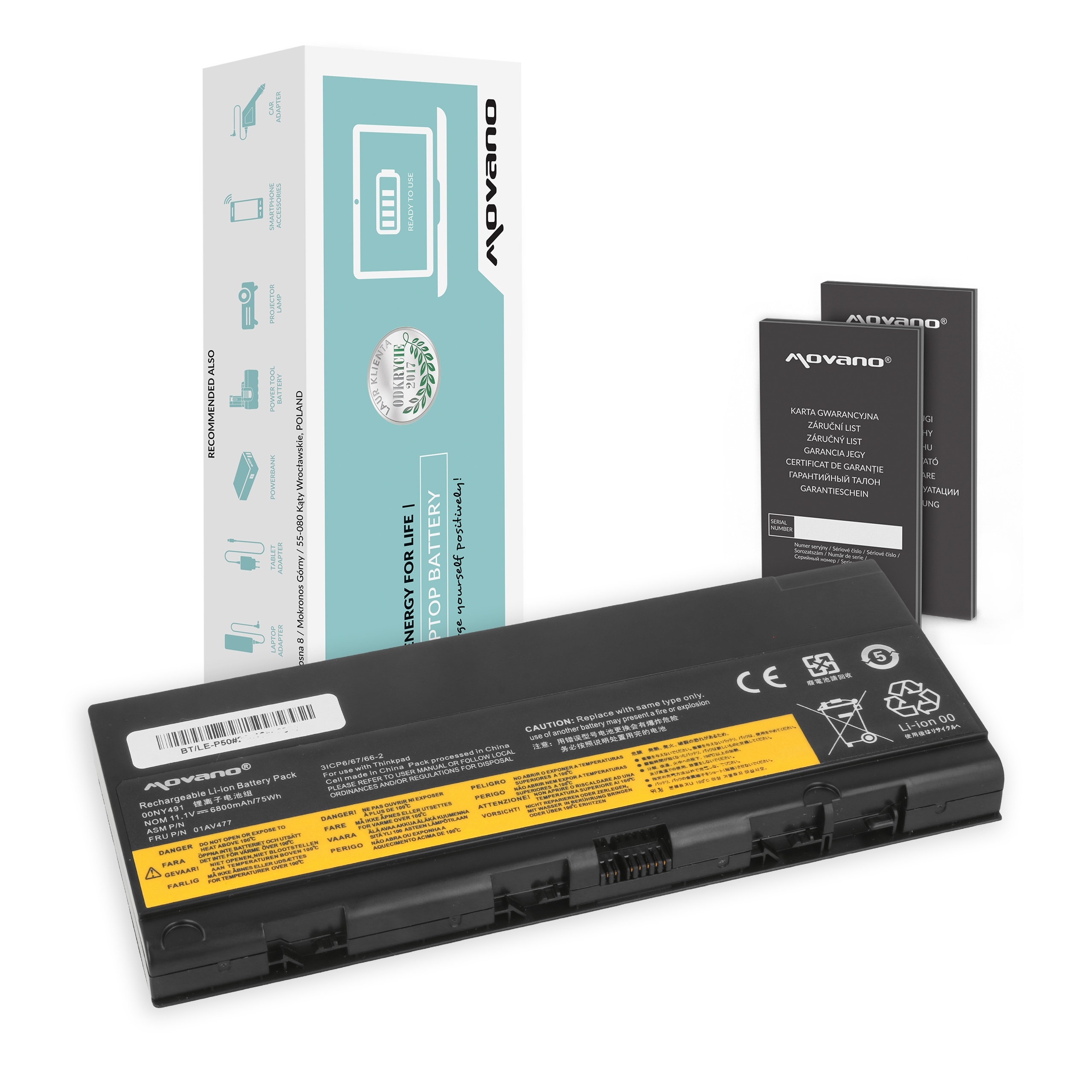 Bateria do Lenovo ThinkPad P50 P51 P52 00NY491 00NY492 00NY493 01AV476