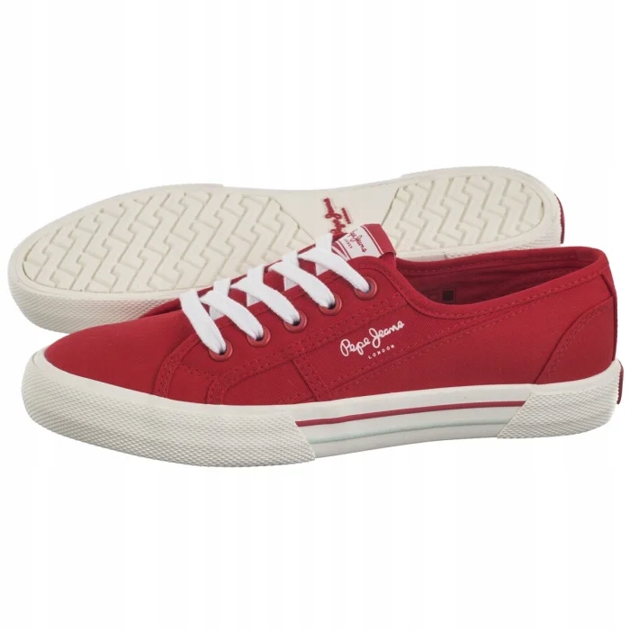 Boty tenisky Pepe Jeans Brady Basic W Red PLS31287 255 Červené