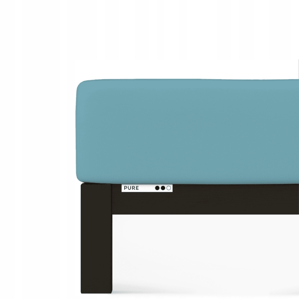 Prostěradlo Schlafgut Pure Standard 180x190-200x220 cm Petrol Mid 467