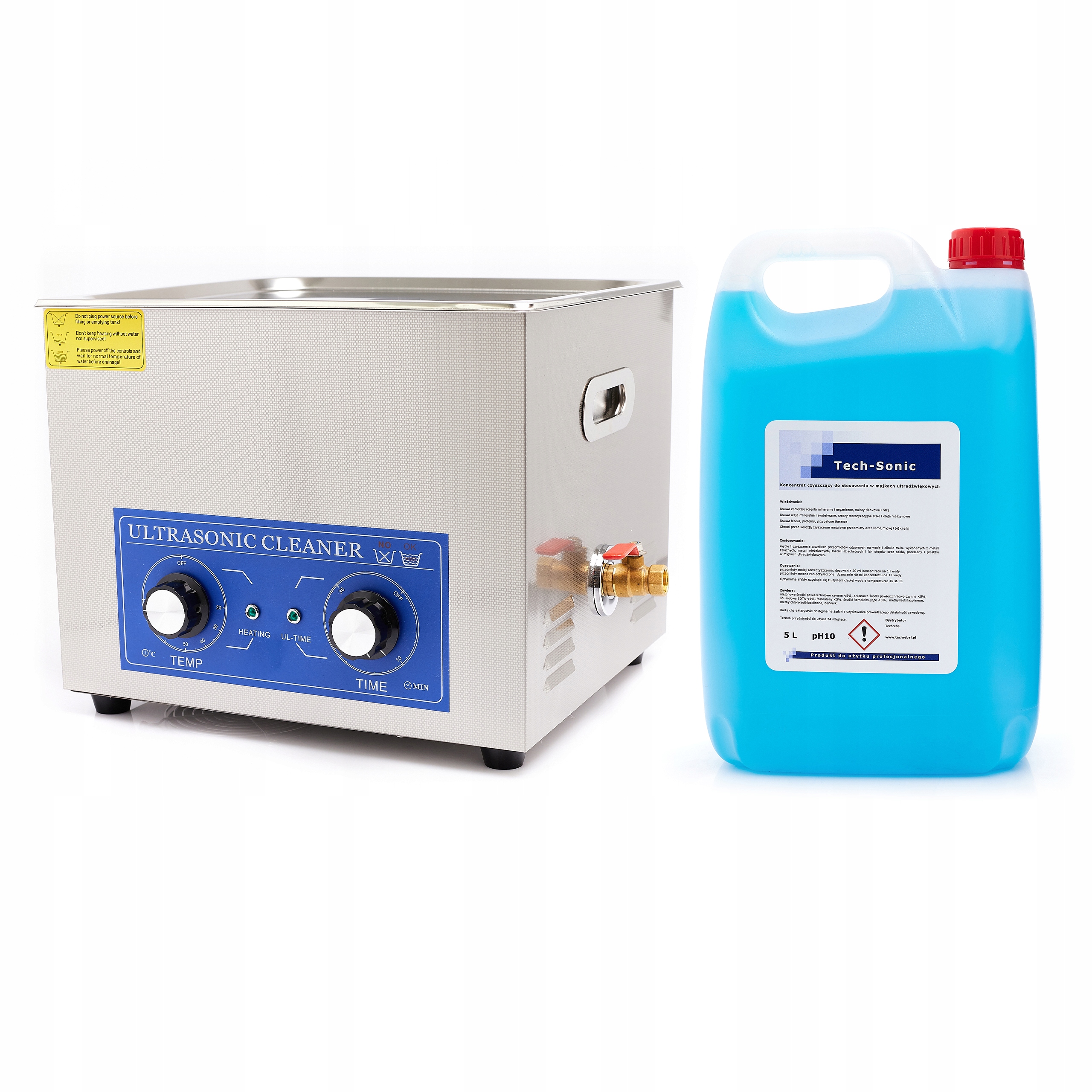 Ultrazvuková Myčka Vana PS-60 15 L Koncentrát Tech-sonic 5 L Techrebal