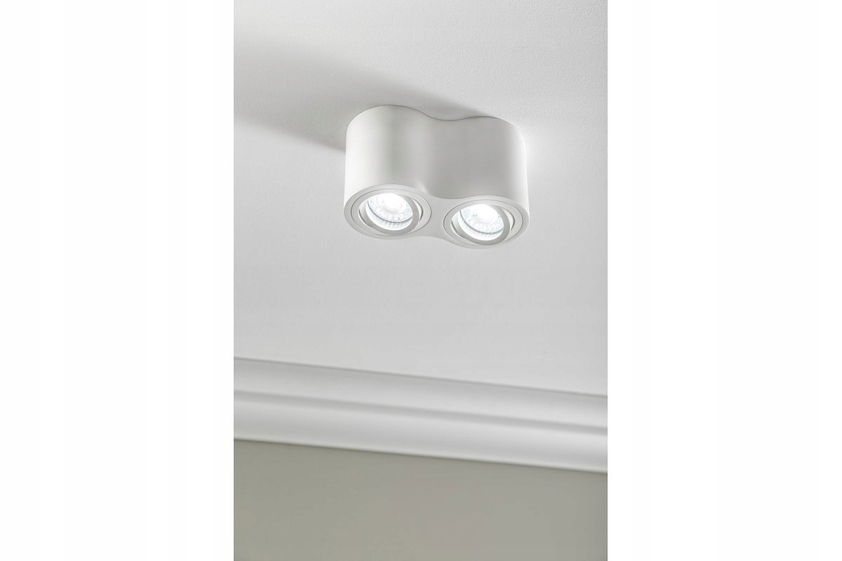 Stropní svítidlo Aveiro Duo Bis, IP20, hliník, 160x80x90 mm, kulaté, bílé