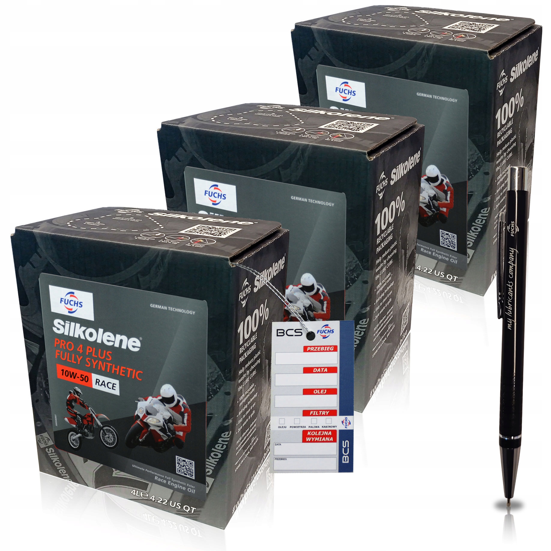 12 LITRÓW FUCHS SILKOLENE PRO 4 PLUS 10W50 RACE OLEJ SILNIKOWY DO MOTOCYKLA