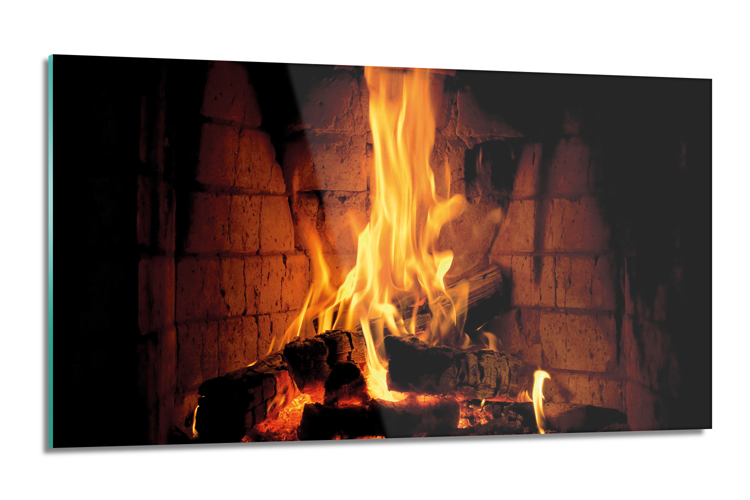 dekor Oheň krb s potlačou 120x60 tvrdený