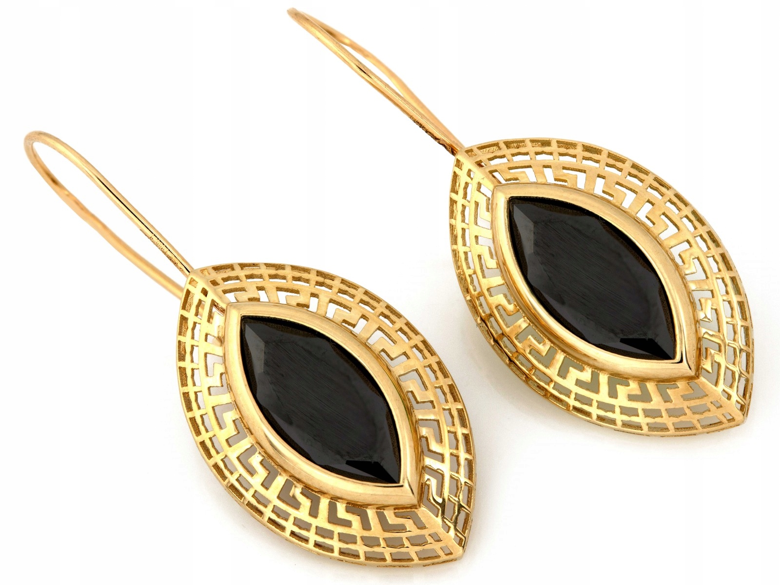 Dámské náušnice ze zlata 585 lesklé, moderní