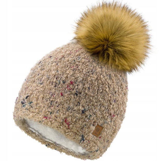 

Damska Zimowa Ciepła Czapka z pomponem Woolk Panti