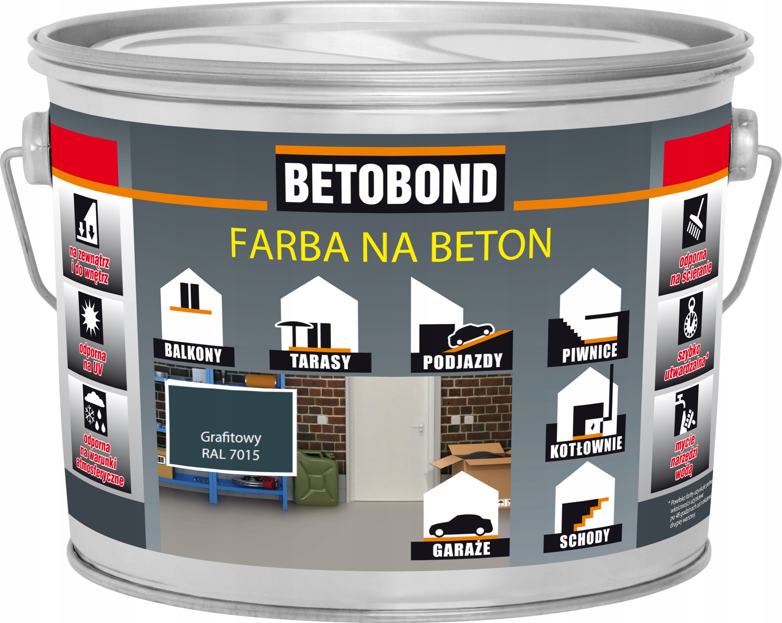 

Farba do Betonu 2,5L Grafit Ral 7015 Polifarb