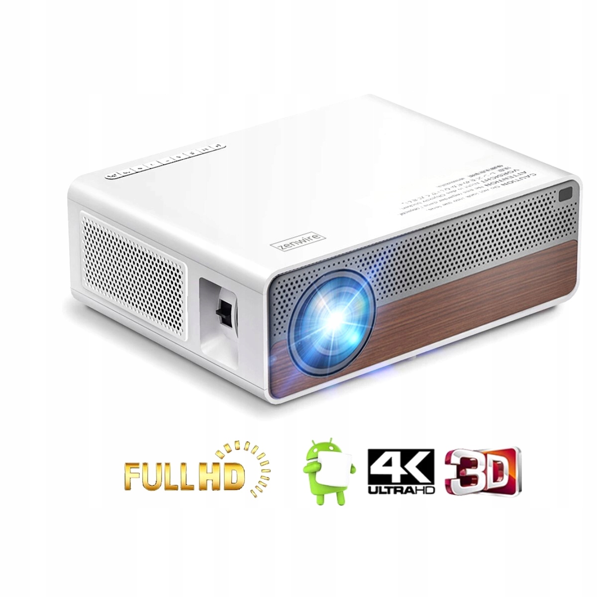 Projektor Rzutnik Full HD 4K 9200lm WiFi Android 9 Rozdzielczość podstawowa (px) 1920 x 1080