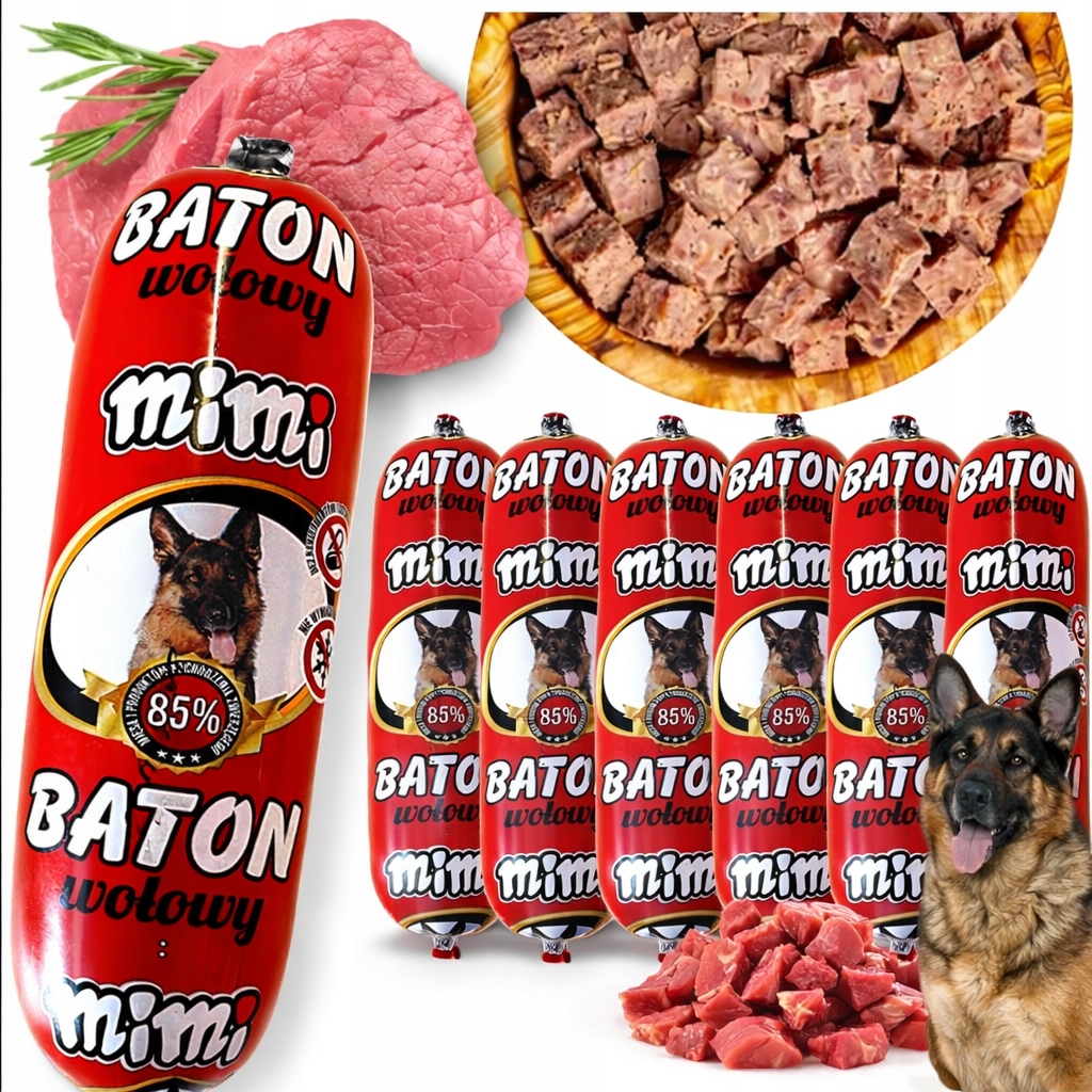 Levně Krmivo hovězí masová Tyčinka pro psa a kočku 15ks bez chemie 85% masa dieta