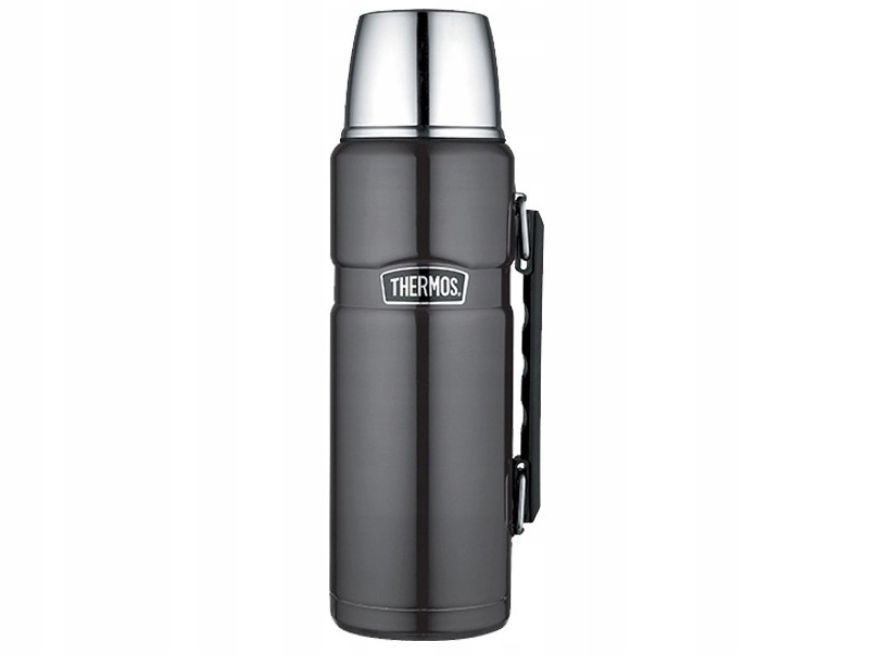 Termos na napoje 1.2 L z uchwytem – metaliczny szary (thermos)