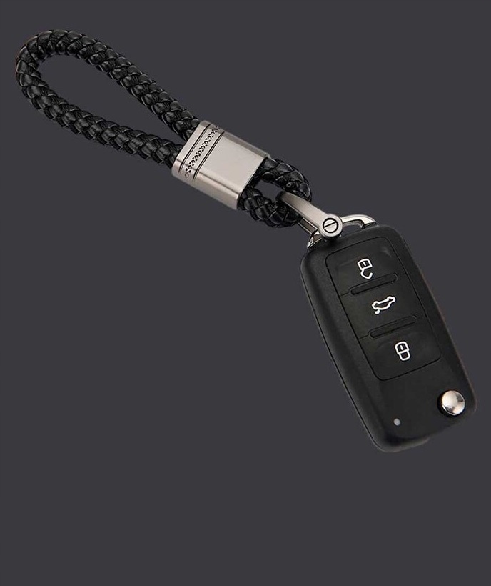 Breloczek do kluczy samochodowych auta skórzany skóra eko plecionka mocny Marka bez marki