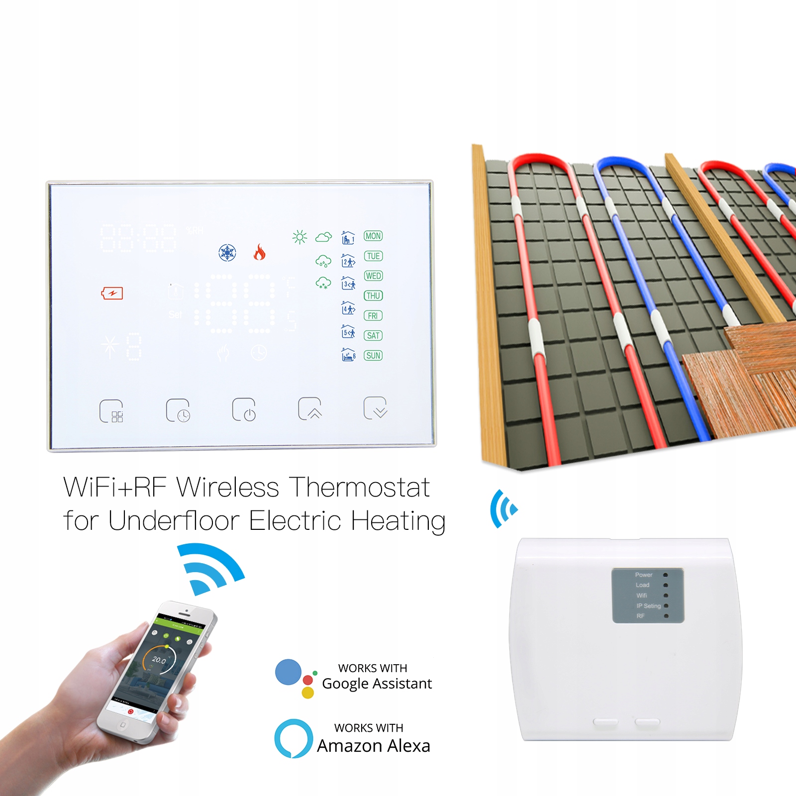Termostat WiFi regulátor teploty Rf přijímač