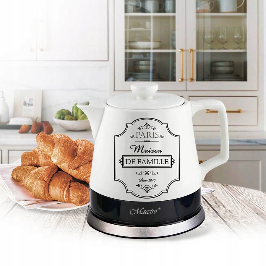 Elektryczny ceramiczny czajnik 1200W dzbanek automatyczne wyłączanie