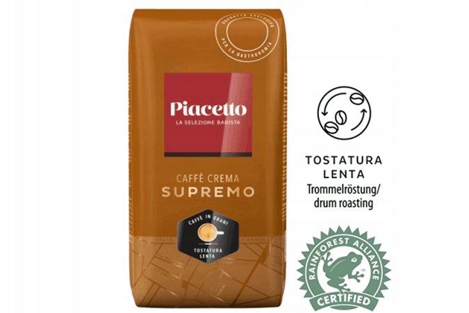 Kawa Zarnista Piacetto Supremo Caffe Crema 1KG 100% arabica