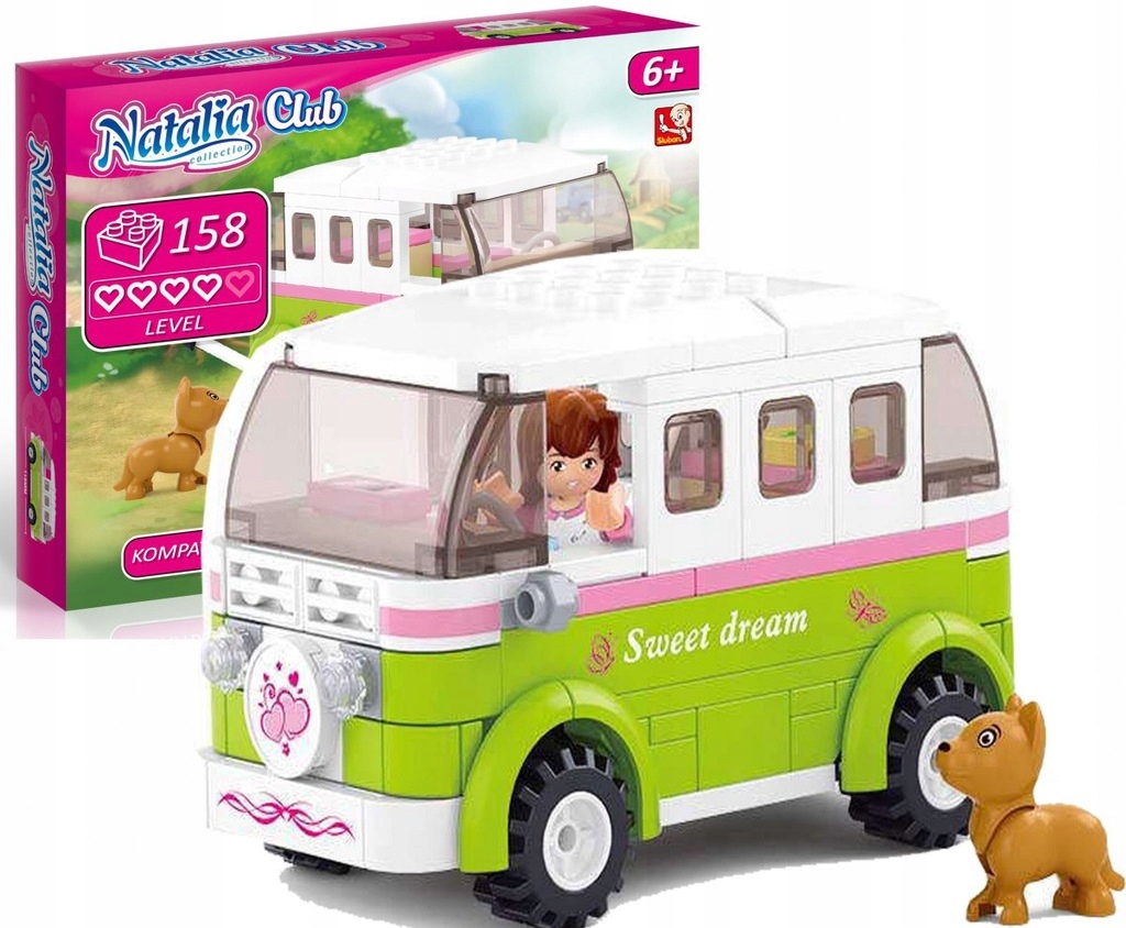 Klocki NATALIA CLUB AUTO KAMPER BUS 158 el. Sluban