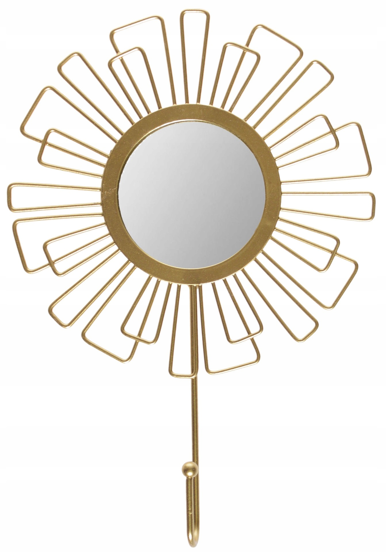 

Wieszak złoty metalowy z lusterkiem 20 cm