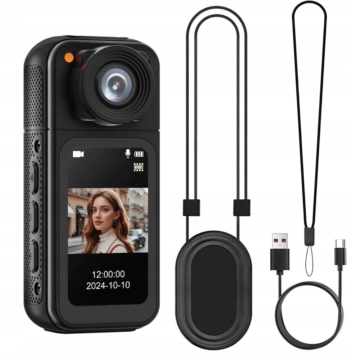 Dlouhá výdrž baterie Mini akční kamera Hd kamera Otočný objektiv 180°