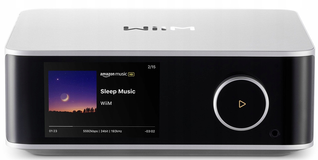 Streamer odtwarzacz sieciowy WiiM Ultra srebrny DAC BT 5.3 Wi-Fi 6 GHz USB