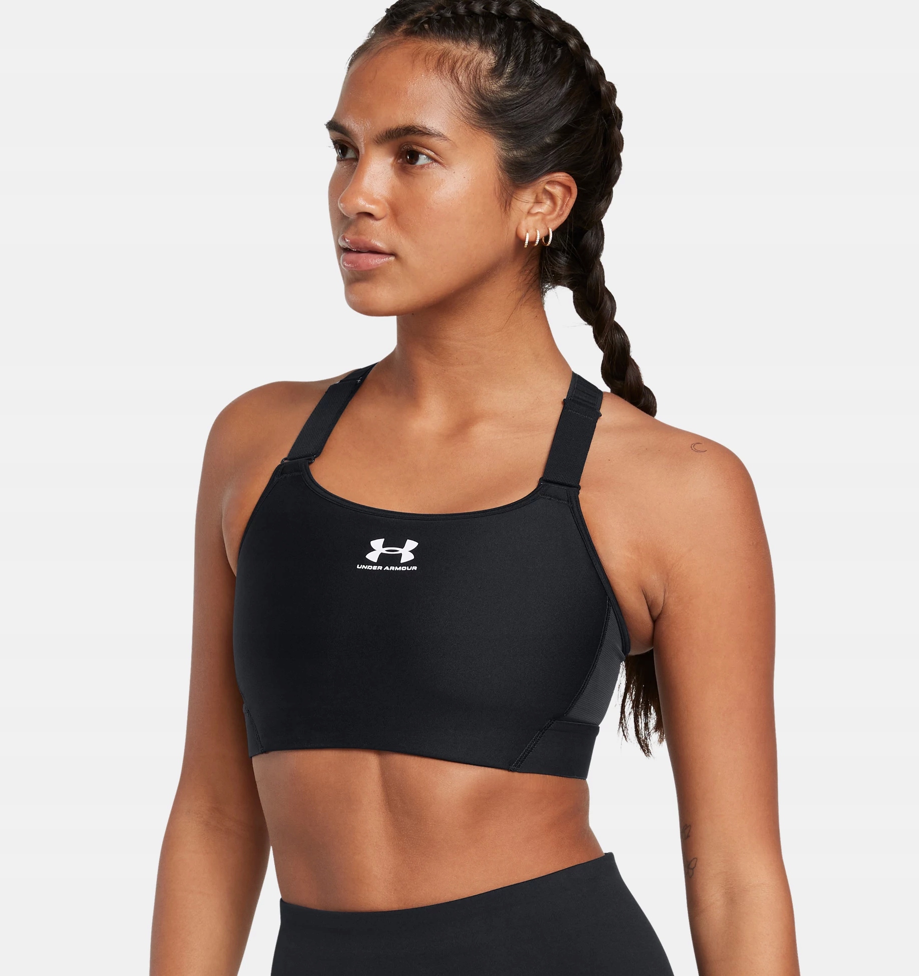 Dámská sportovní podprsenka Under Armour High na jógu a pilates, černá, velikost M