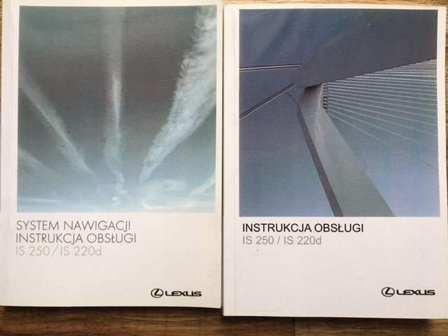 Lexus IS250 IS220d instrukcja obsługi+nawigacji PL