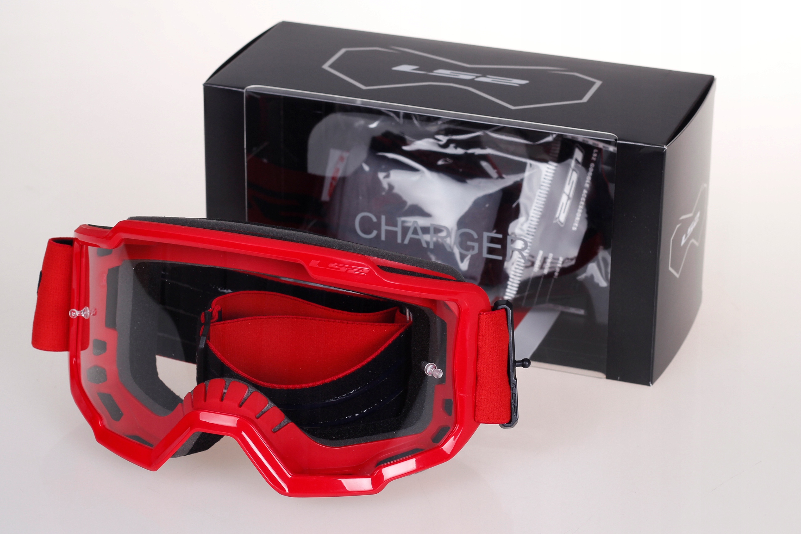 GOGLE CROSS ENDURO MOTOCROSS ATV LS2 CHARGER RED czerwone Producent LS2