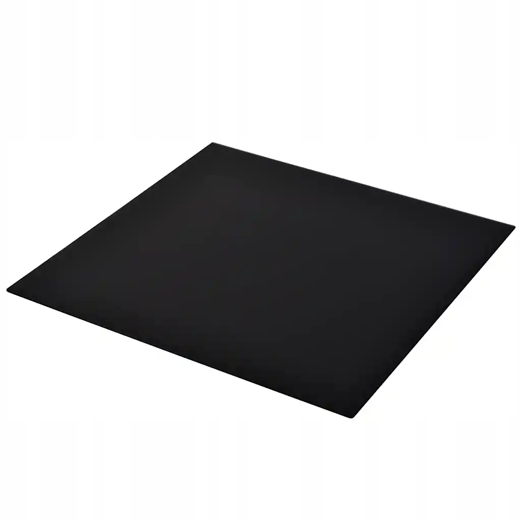 Deska na stůl z tvrzeného skla černá 700 x 700 mm, tloušťka 6 mm