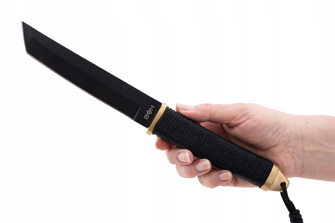 Nóż katana Bsh Tanto Full Tang 440 Oplot Japoński Cordura Ninja