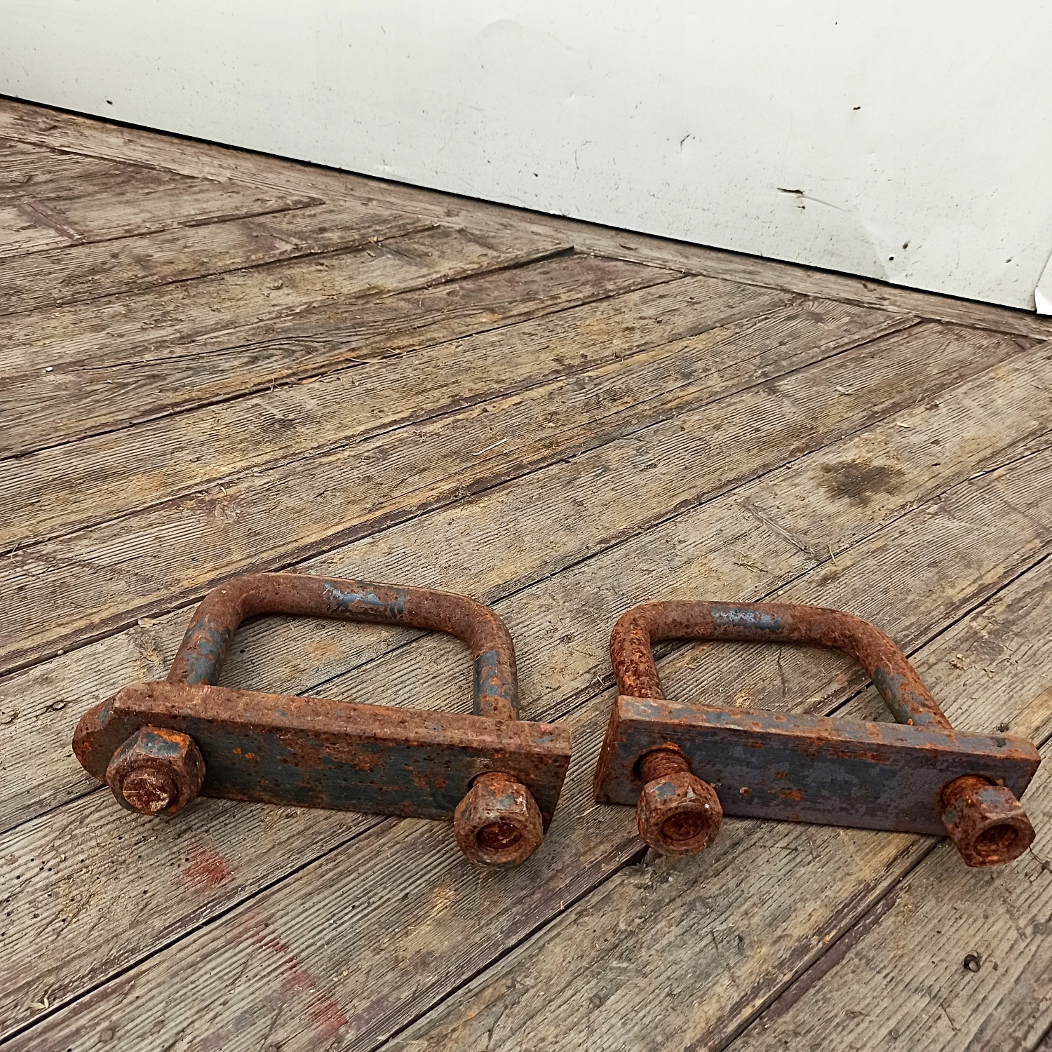 Stare cybanty cybant obejma zacisk 2 sztuki 20x20 cm DUŻE PRL Producent inna