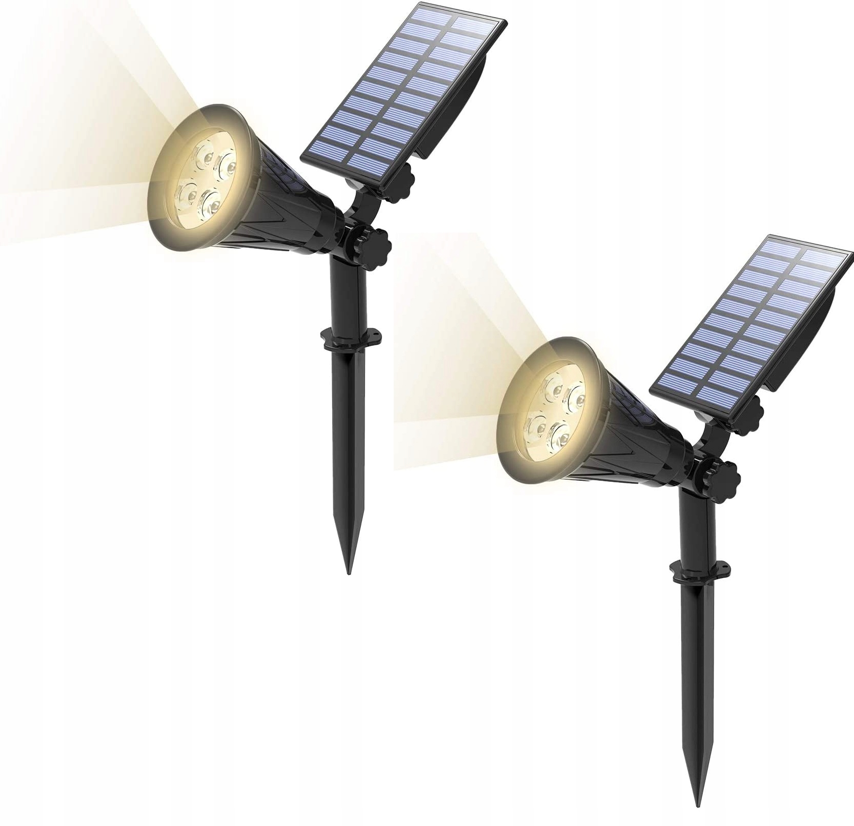 

2szt Ogrodowa Lampa Solarna 4 Led Reflektor 200lm