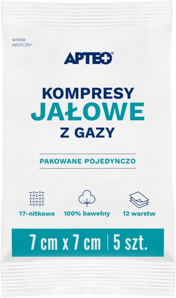 

Kompresy gaz. jał. Apteo Care 7x7cm 5