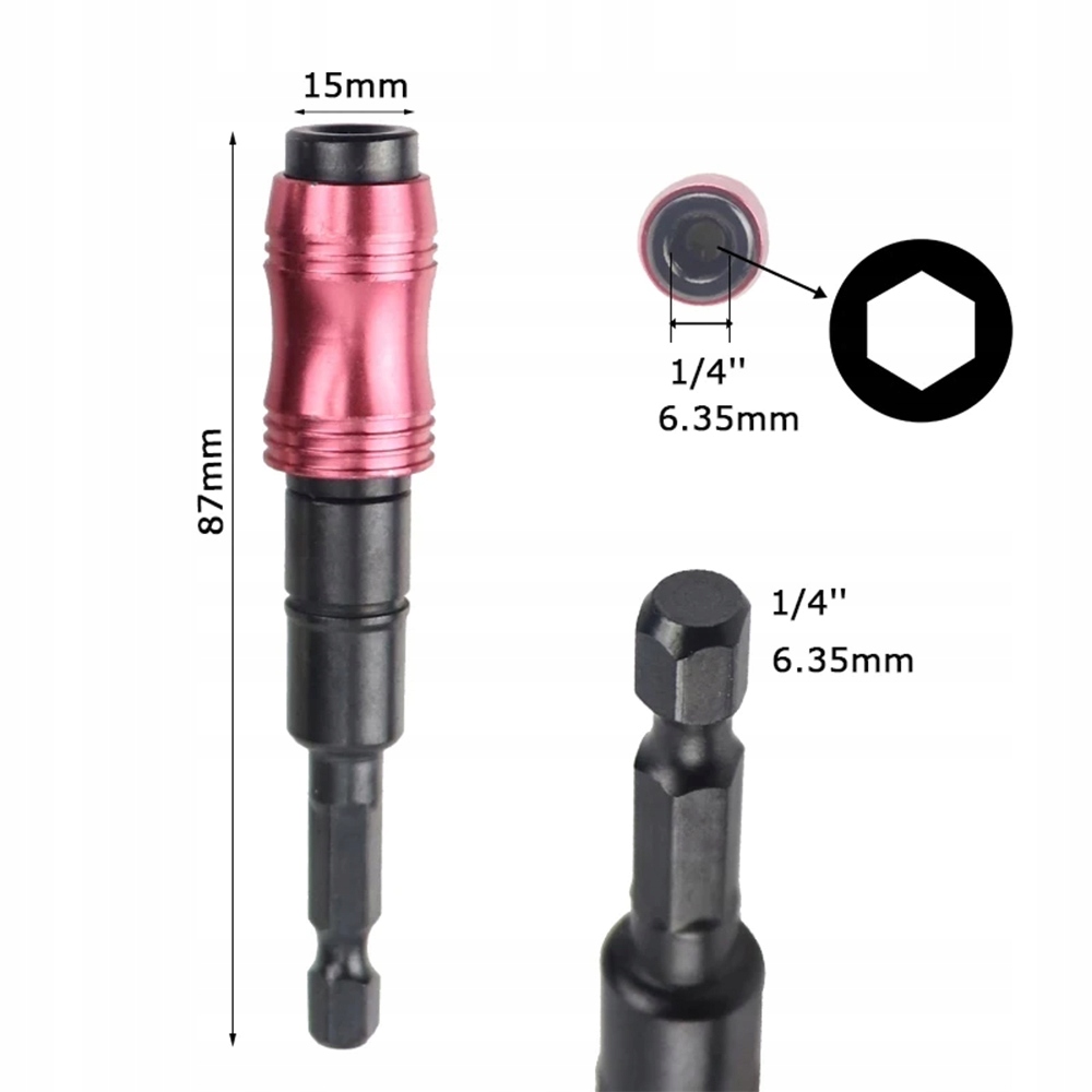 ADAPTER UCHWYT KĄTOWY MAGNETYCZNY DO BITÓW WKRĘTÓW WIERTARKI WKRĘTARKI HEX Marka RALTEK