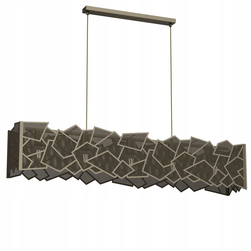 Dlouhá závěsná lampa z kovové síťoviny Camo 583 Luminex