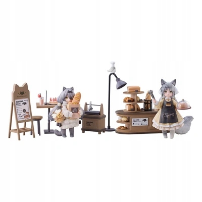 Figurka Decorated Life Collection Tea Time Cat Bakery Staff Customer 12 cm