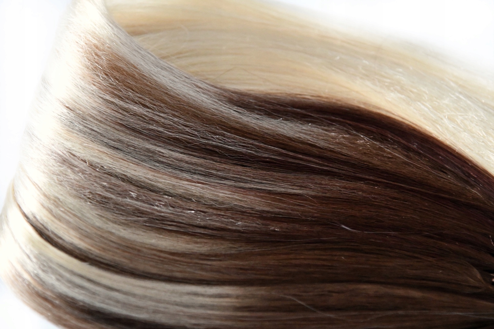 Culík na gumičce, prodloužení culíku Ombre hnědá blond XL 160g