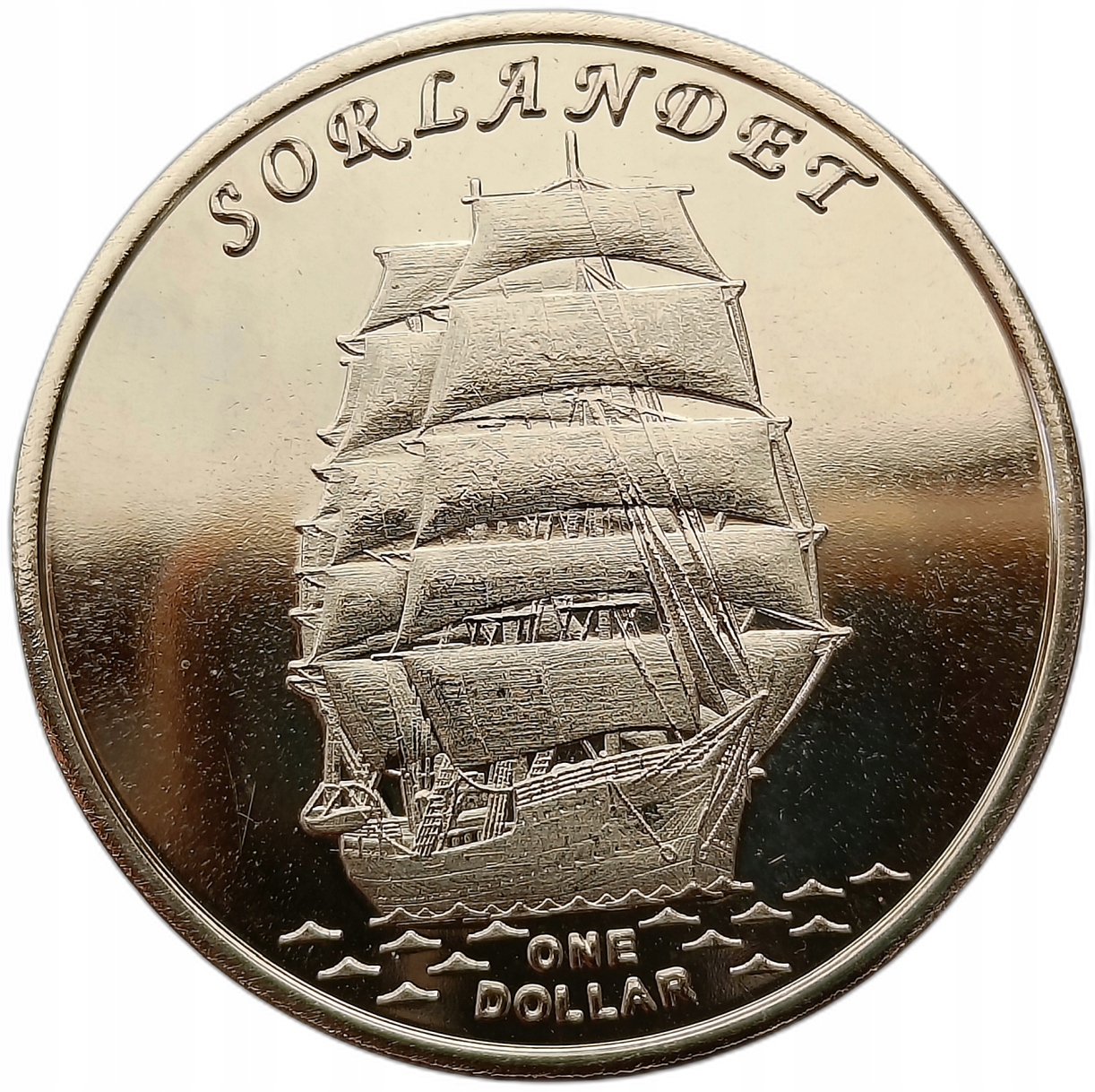 GILBERT ISLANDS - KIRIBATI 1 DOLLAR 2017 STATEK ŻAGLOWIEC - SORLANDET UNC