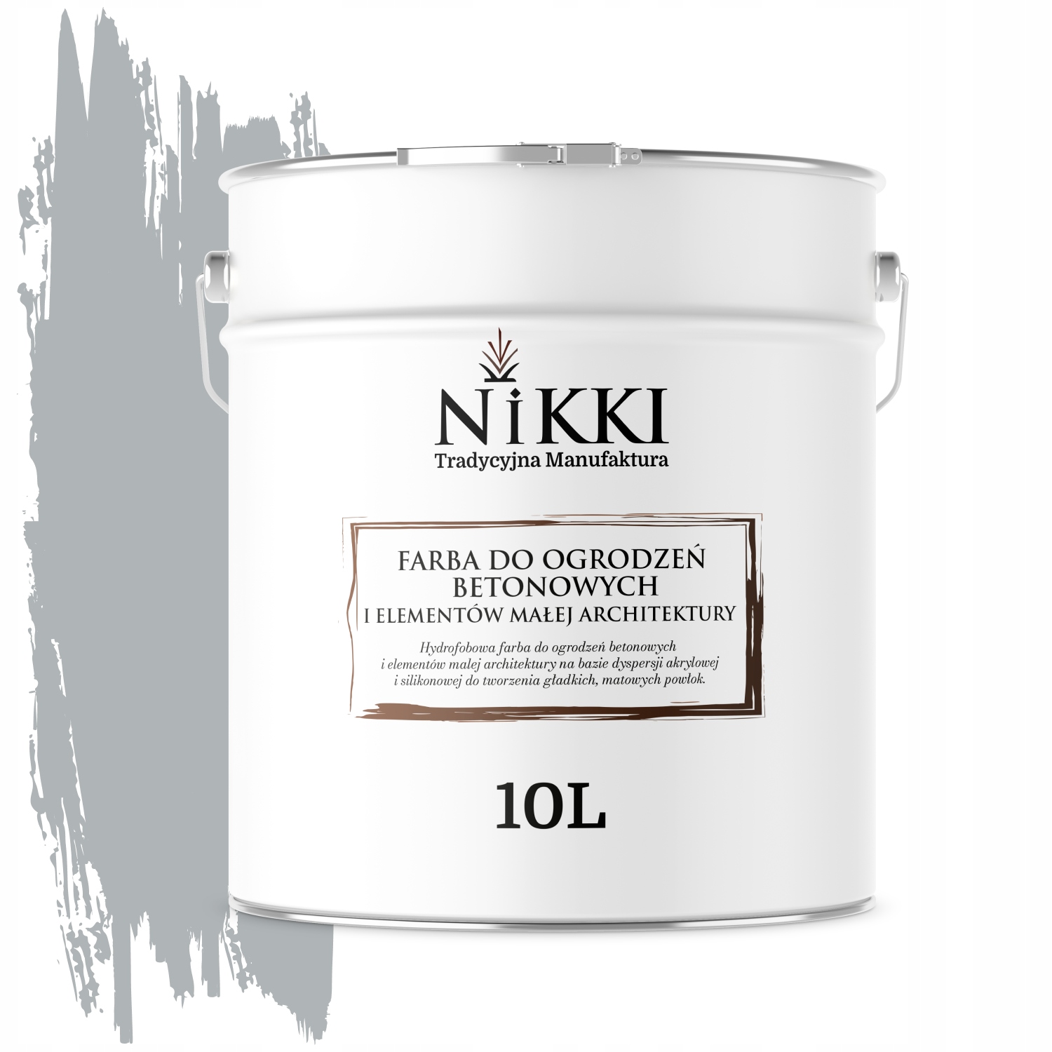 Farba Na Maľovanie Plotov 10 L Plotov Na Kvetináče Betónová Svetlosivá S Modrou