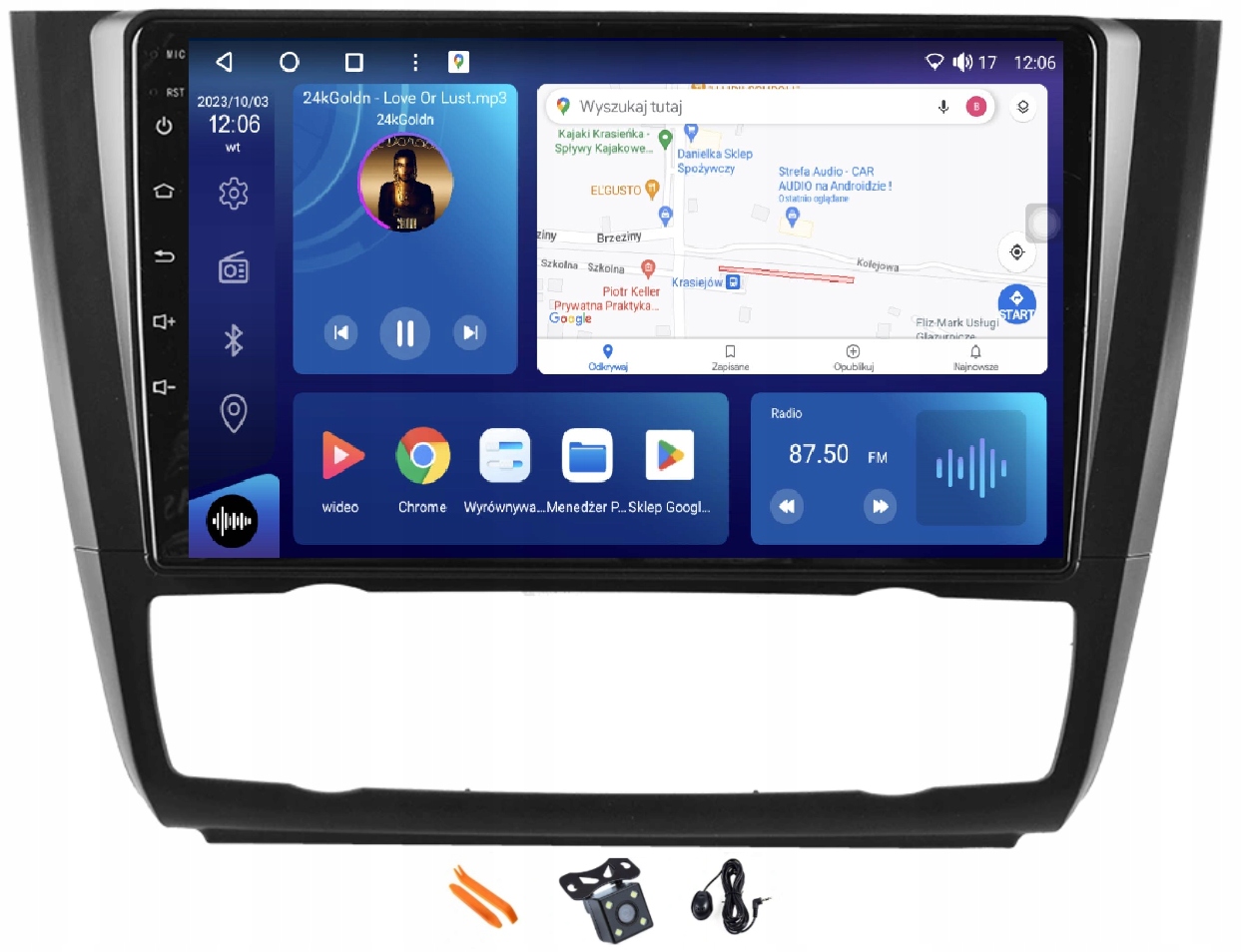 Rádio Android Navigácia Qled Carplay 256GB Lte Bmw 1 E81 E82 E87 E88 04-12