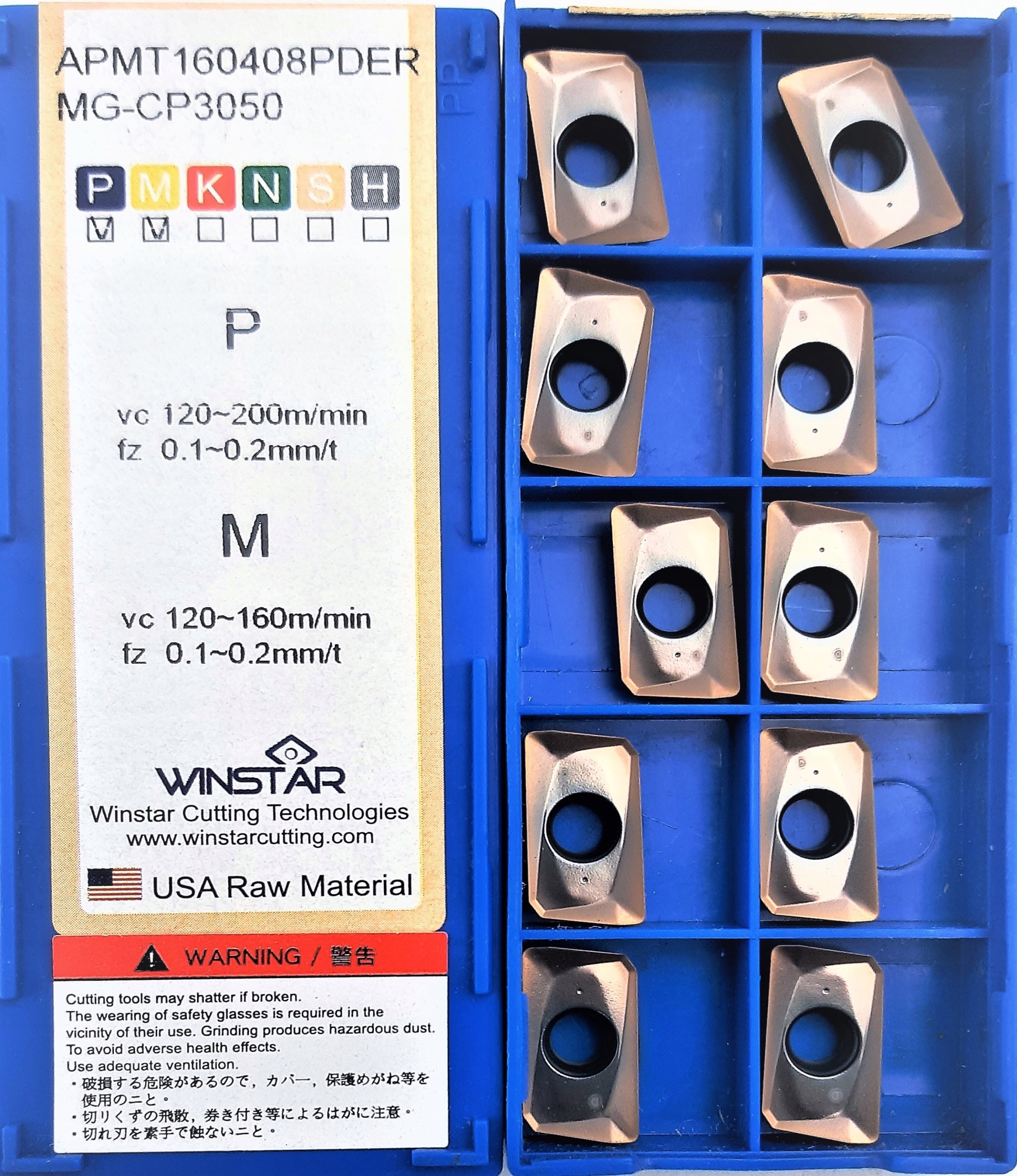 PŁYTKA PŁYTKI WIDIOWA APKT APMT160408 PDER WINSTAR